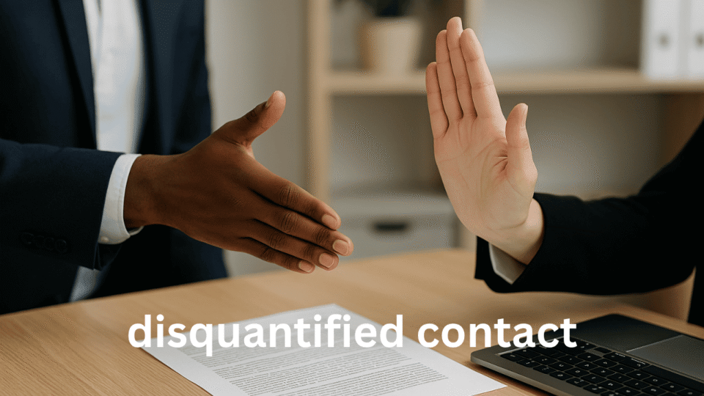 disquantified contact